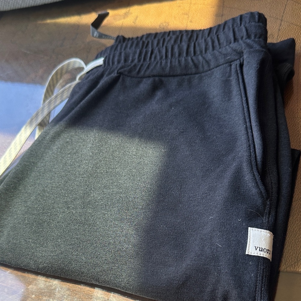 Vuori Black Track Pants with Gray Drawstring - Picture 2 of 2